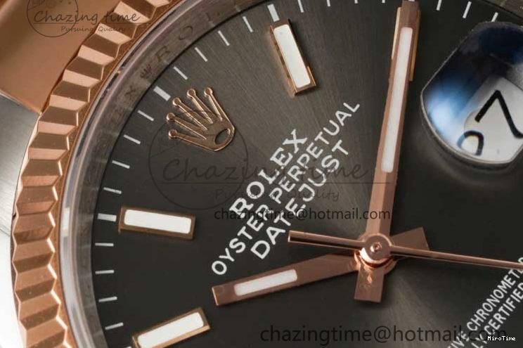 MiroTime 0414 Breathable DateJust 36mm DIWF 1:1 Best Edition 904L Steel Gray Dial on SS RG Oyster Bracelet SA 2310